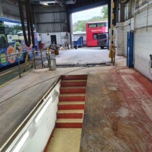 Metro Bus Workshop Epoxy Flooring Installation