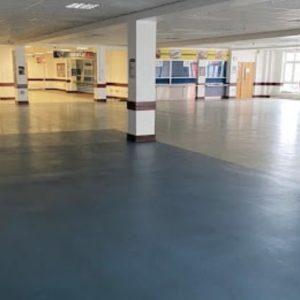 MMA Colour Blend - Resin Floor Screed for Eastbury School Canteen